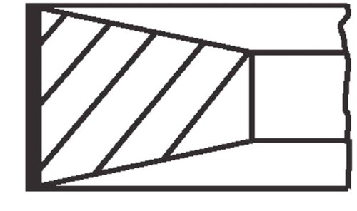 Piston ring kit - piston, fits