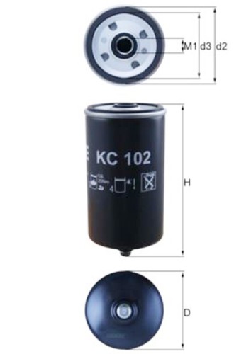 Fuel filter mahle fits man - filter,