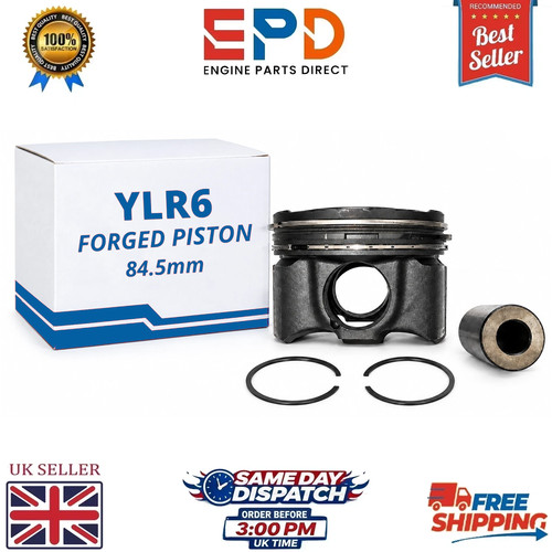 Forged piston with rings - with,